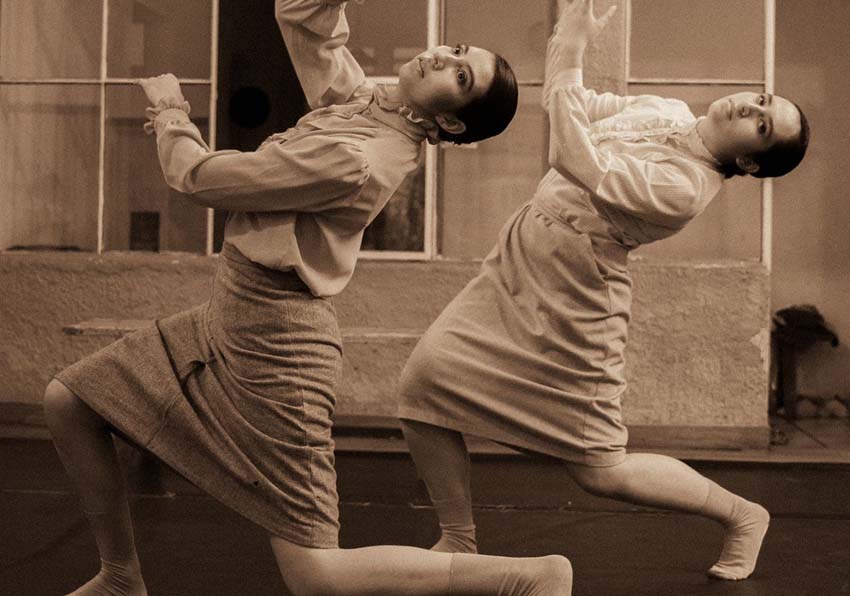 Two women dancing